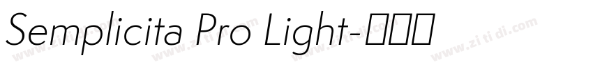 Semplicita Pro Light字体转换